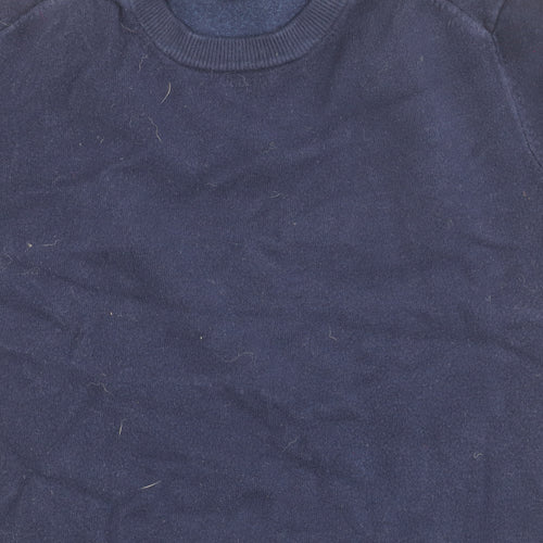 Zara Unisex Blue Medium Pullover Crew Neck Jumper