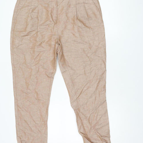 Marks and Spencer Women's Brown Linen Trousers