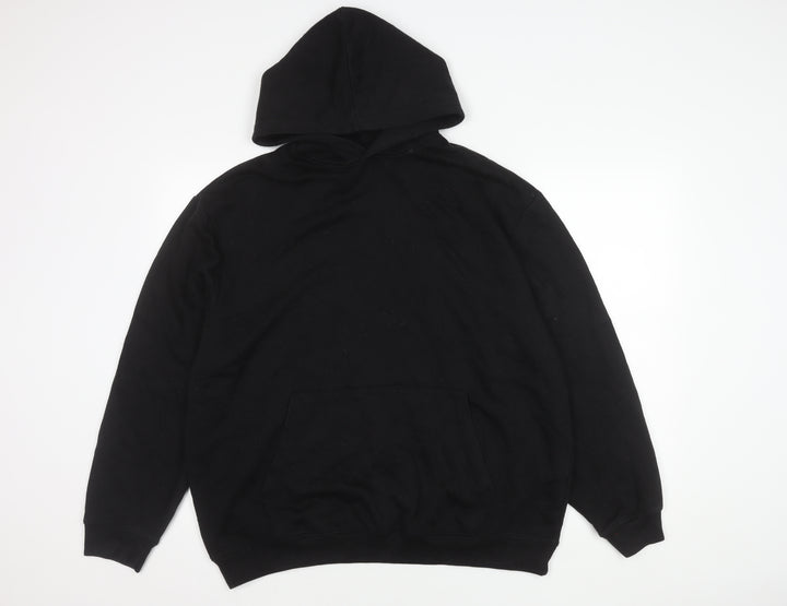 boohooMAN Men's Black Pullover Hoodie Size M