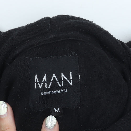 boohooMAN Men's Black Pullover Hoodie Size M