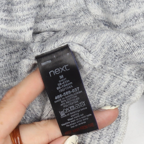 Next Men's Grey 1/2 Zip Sweatshirt, Size M
