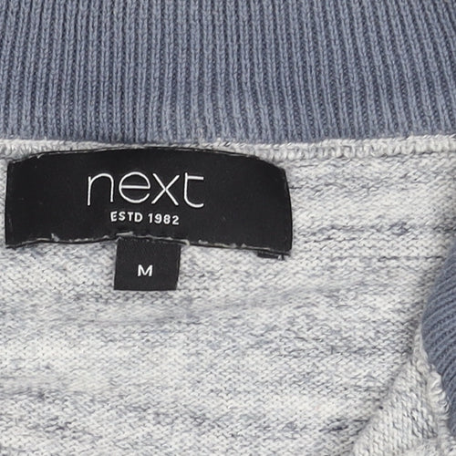 Next Men's Grey 1/2 Zip Sweatshirt, Size M