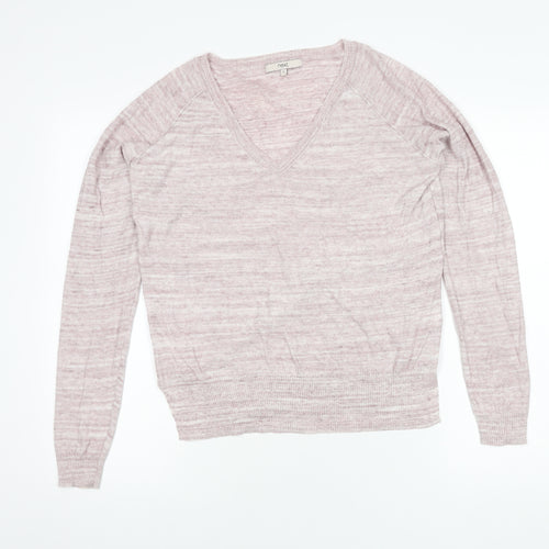 Next Women's Multicoloured V-Neck Pullover Jumper Size 6