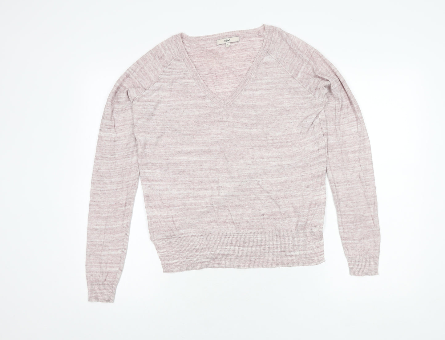 Next Women's Multicoloured V-Neck Pullover Jumper Size 6