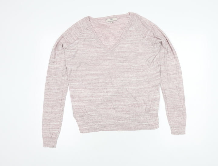 Next Women's Multicoloured V-Neck Pullover Jumper Size 6
