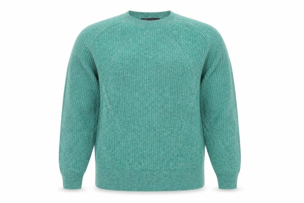 Front view of Marks & Spencer Women's Green Crew Neck Jumper L