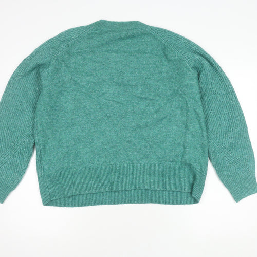 Marks and Spencer Women's Green Crew Neck Jumper L