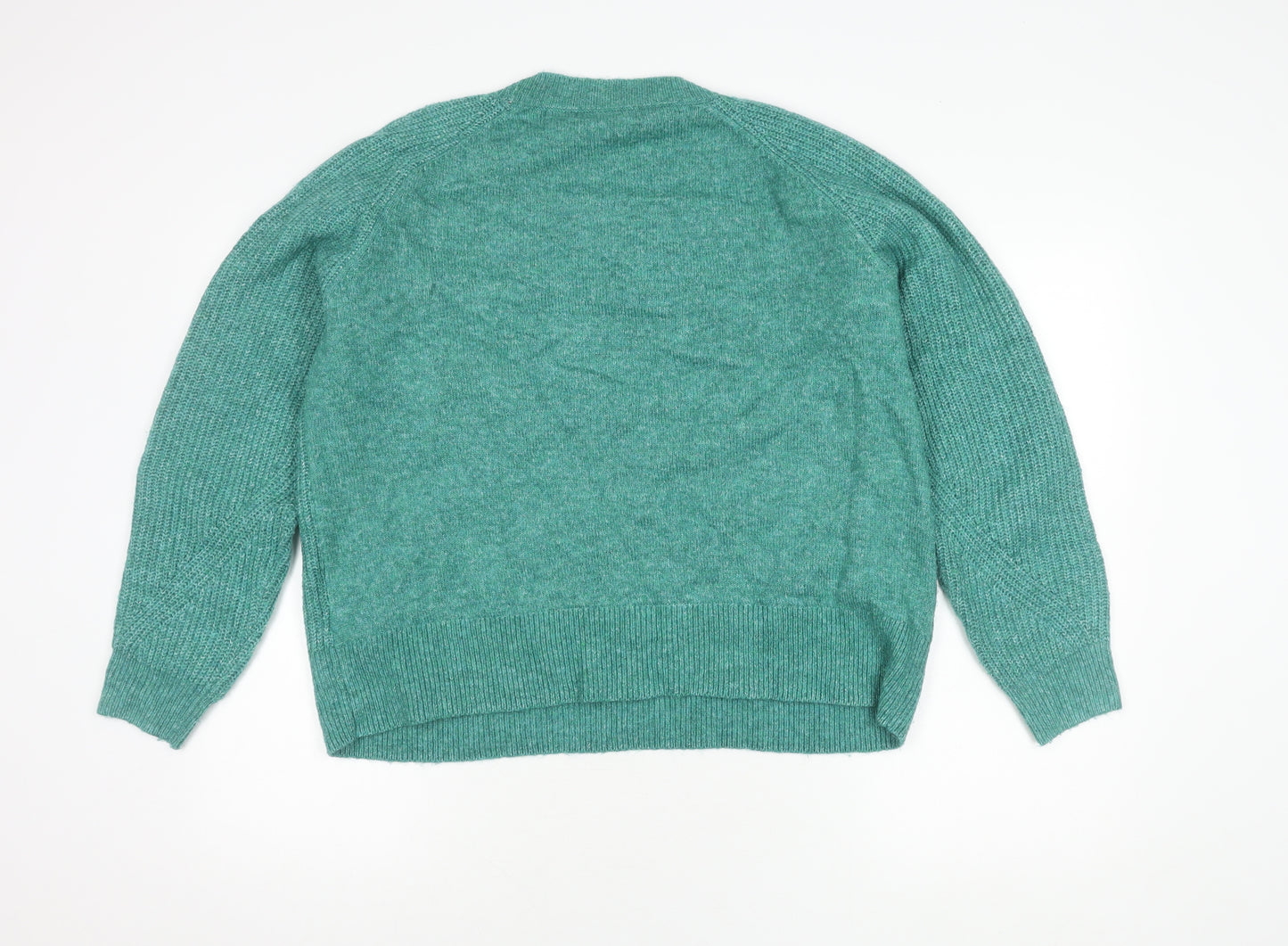 Marks and Spencer Women's Green Crew Neck Jumper L