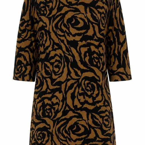 Marks and Spencer Women's Brown Floral Dress, Size 14