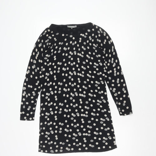 Marks and Spencer Women's Black Polka Dot Dress Size 8