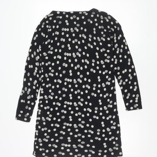 Marks and Spencer Women's Black Polka Dot Dress Size 8