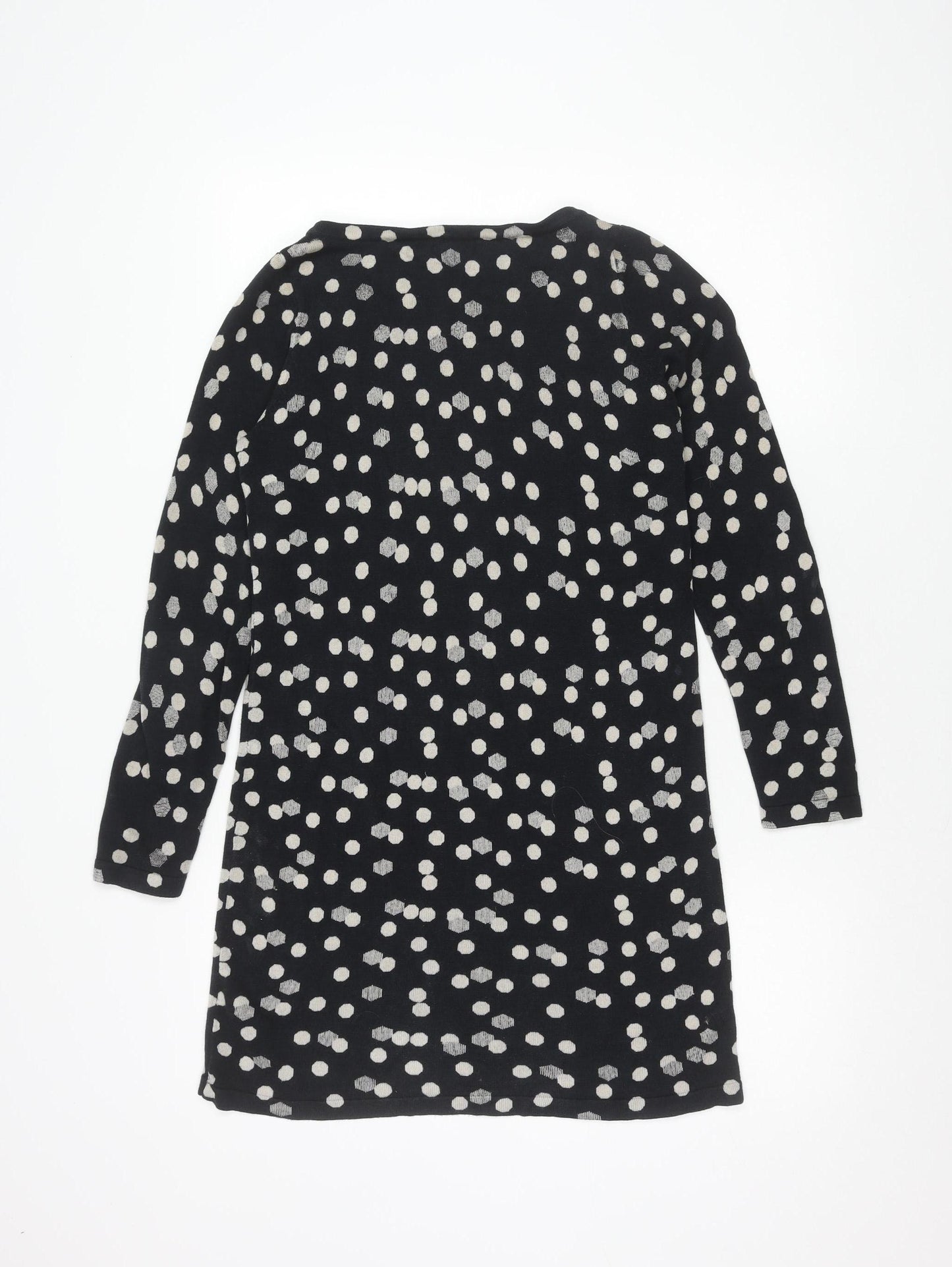 Marks and Spencer Women's Black Polka Dot Dress Size 8