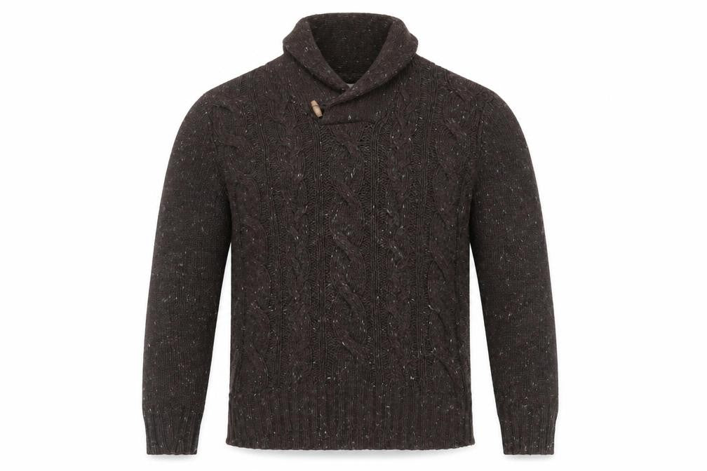 Front view of Marks & Spencer Men's Brown Acrylic Jumper M