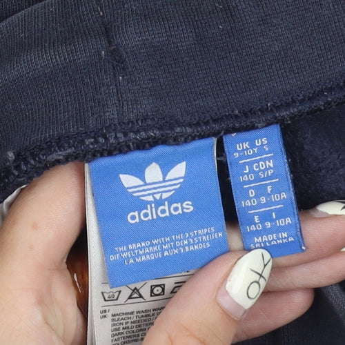 Adidas Boys Blue Jogger Trousers 10 Years