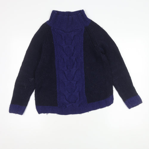 Boden Women’s Blue Cable-Knit Wool Pullover Jumper, S