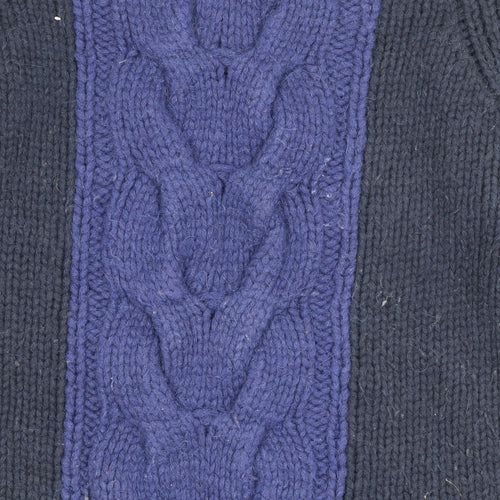 Boden Women’s Blue Cable-Knit Wool Pullover Jumper, S