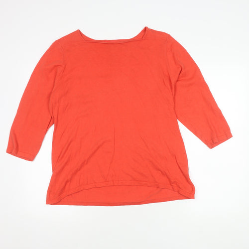 Next Women's Red 3/4 Sleeve Boat Neck Top Size 20