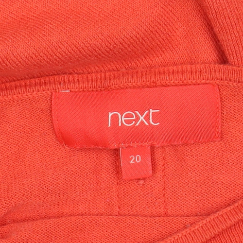 Next Women's Red 3/4 Sleeve Boat Neck Top Size 20