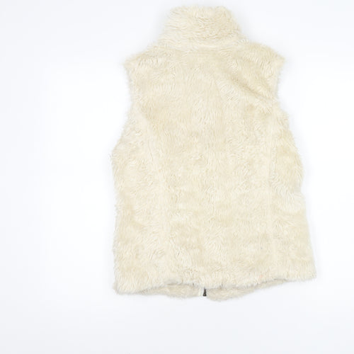 Quiz Women's Ivory Faux Fur Waistcoat - UK Size 10