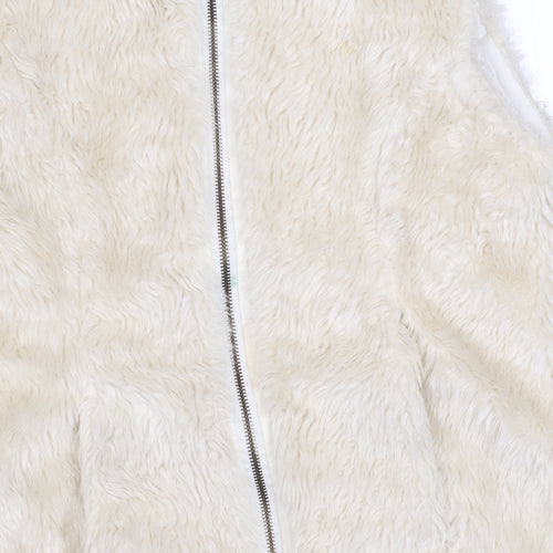 Quiz Women's Ivory Faux Fur Waistcoat - UK Size 10