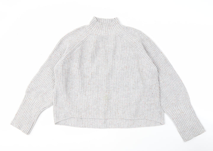 Next Women's Grey Mock Neck Pullover Jumper Size 12