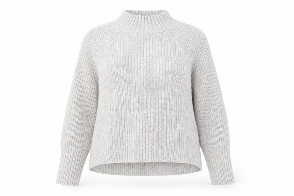 Front view of Next Women's Grey Mock Neck jumper, size 12