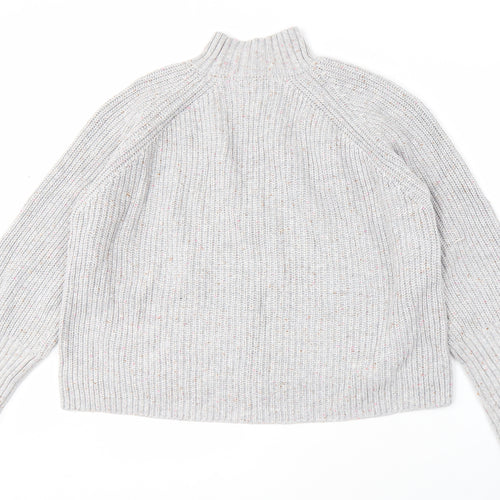 Next Women's Grey Mock Neck Pullover Jumper Size 12
