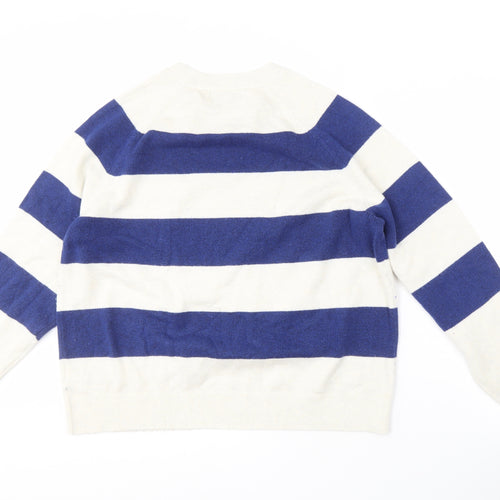 Marks and Spencer Men’s Blue Striped Jumper, Size L