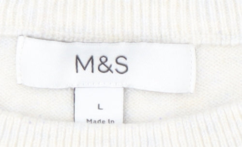 Marks and Spencer Men’s Blue Striped Jumper, Size L