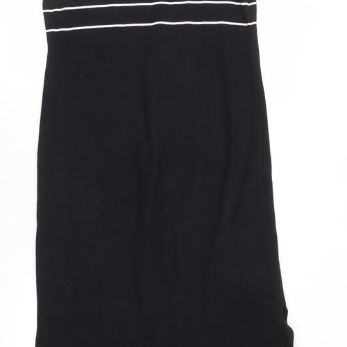 Jones Wear Women's Black XL Striped Shift Dress