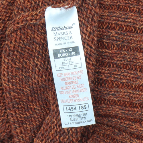 Marks and Spencer Women's Brown High Neck Jumper