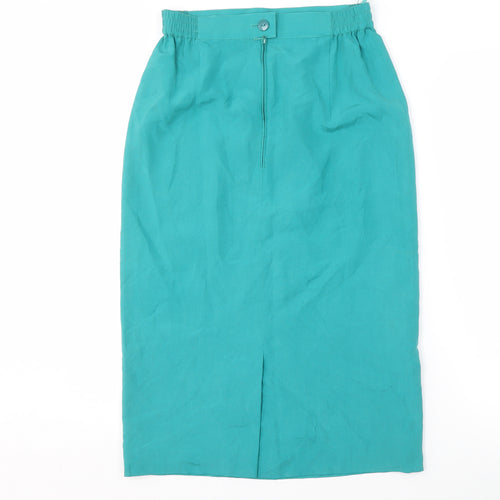 FINK Women's Green Midi Pencil Skirt, Size 10