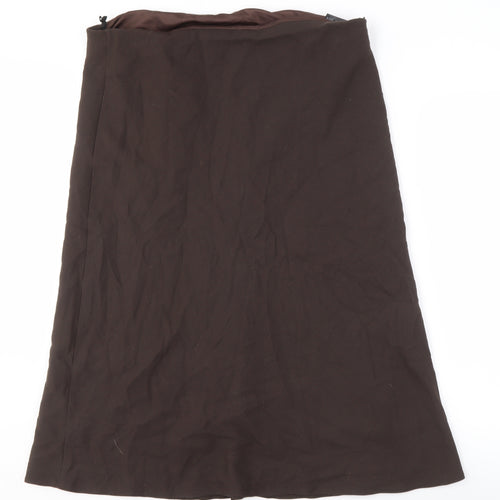 Marks and Spencer Women's Brown Long Pencil Skirt Size 16