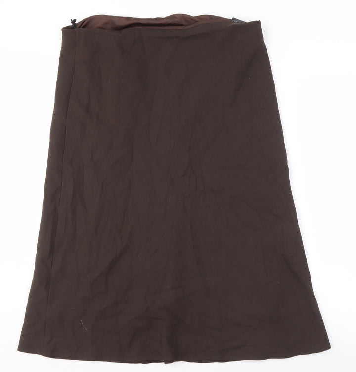 Marks and Spencer Women's Brown Long Pencil Skirt Size 16