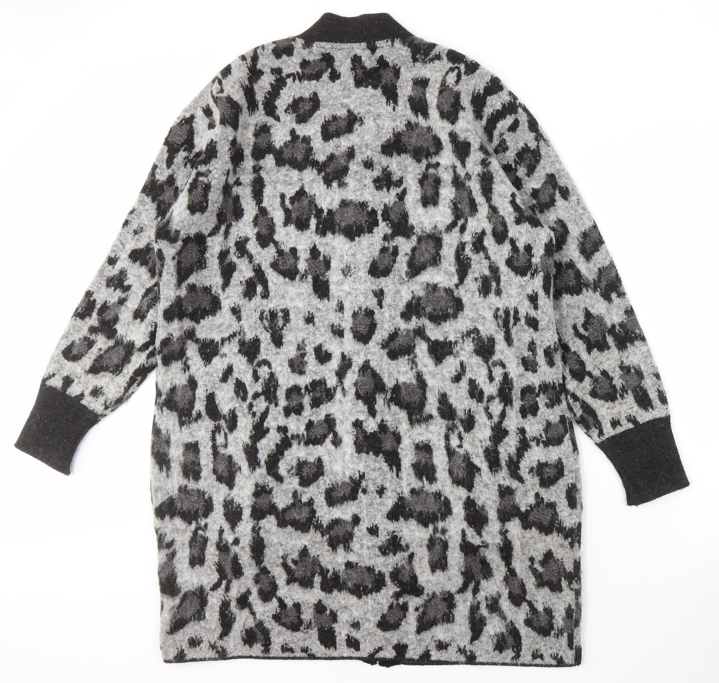 Next Women's Grey Animal Print Cardigan Size 18