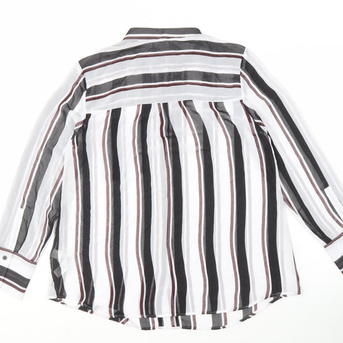 Marks and Spencer Women Multicoloured Striped Button-Up Shirt