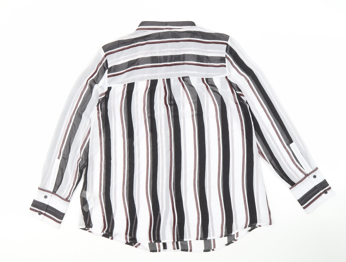 Marks and Spencer Women Multicoloured Striped Button-Up Shirt