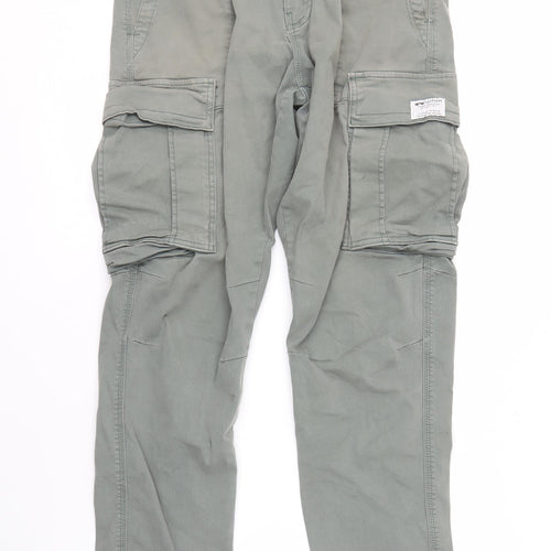 Zara Men's Green Cargo Jeans Size 31 Regular Fit