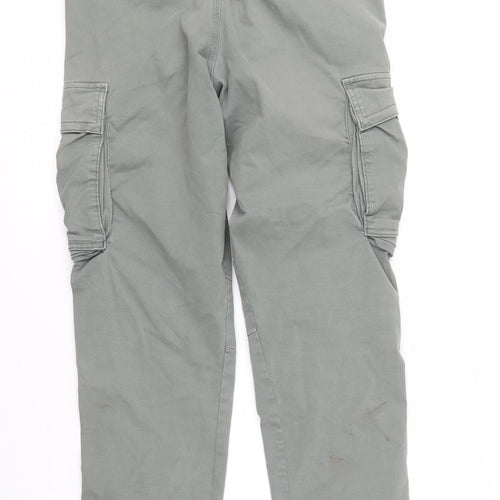 Zara Men's Green Cargo Jeans Size 31 Regular Fit