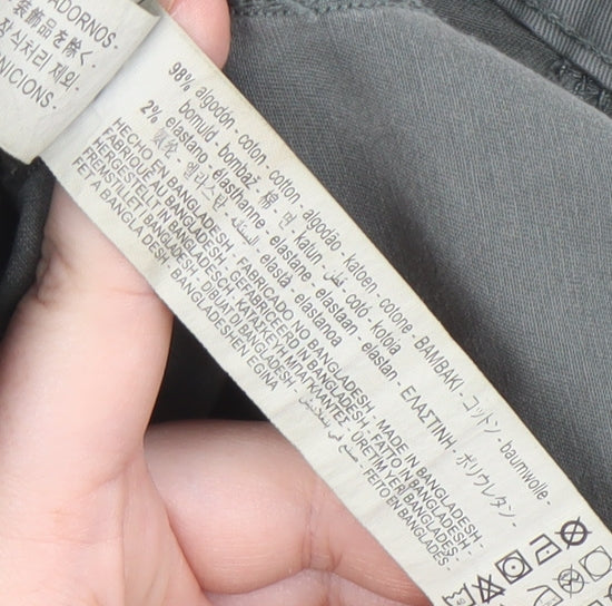 Zara Men's Green Cargo Jeans Size 31 Regular Fit