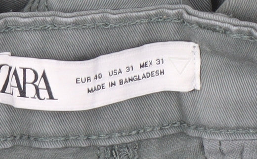 Zara Men's Green Cargo Jeans Size 31 Regular Fit