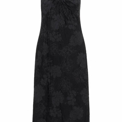Zara Women's Black Long Floral Halter Dress, Size S