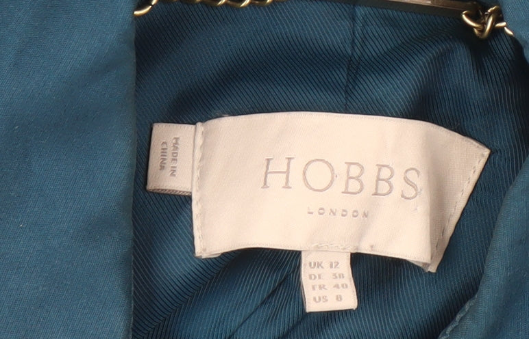 Hobbs Women's Blue Trench Coat, Size 12, Classic