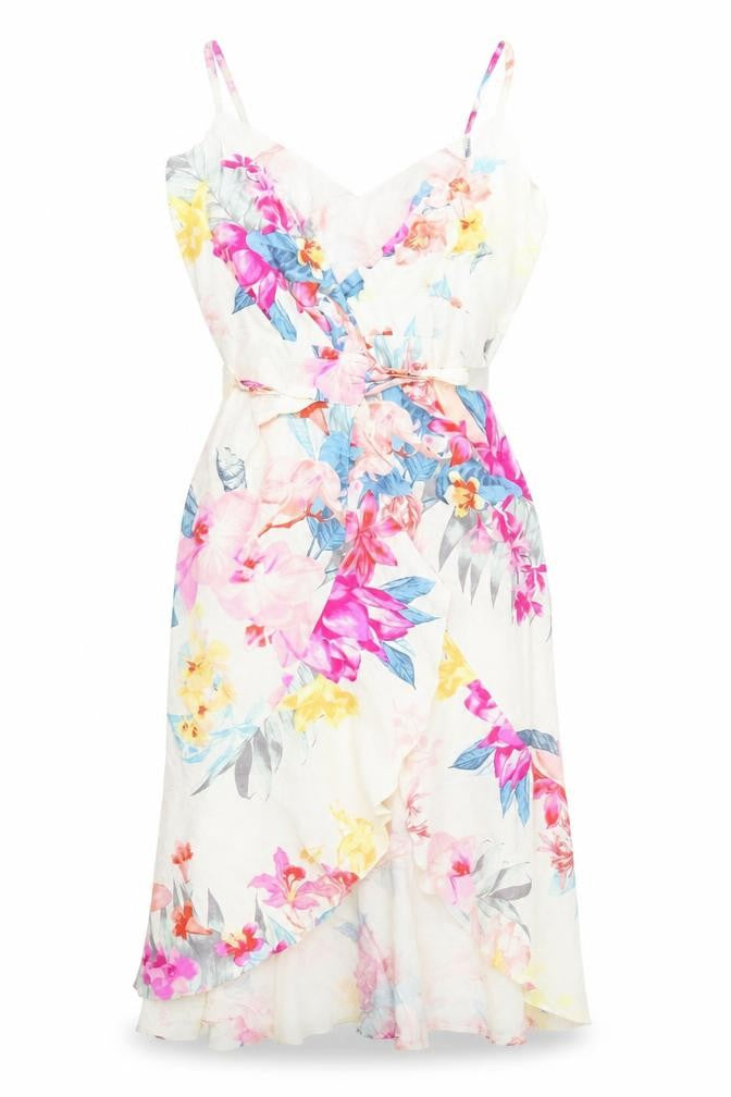 Lipsy Women's Multicoloured Floral Dress, Size 10, Casual
