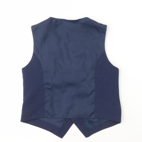 H&M Boys Blue Polyester Waistcoat 8-9 Years