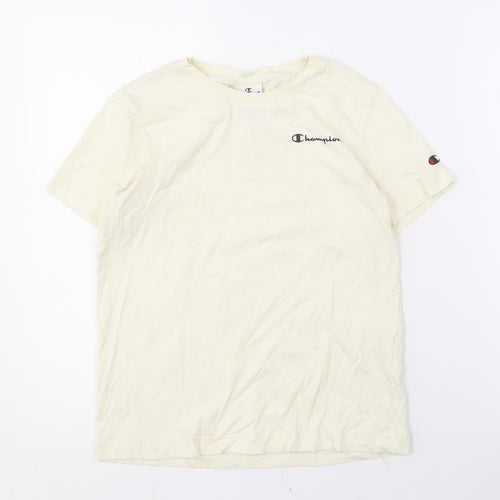 Champion Men's Ivory XS T-Shirt with Logo
