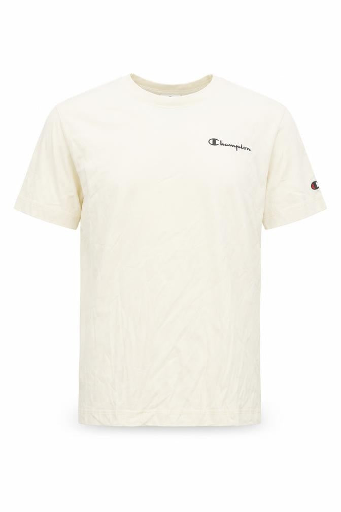 Champion Men's Ivory XS T-Shirt with Logo