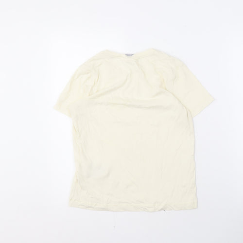 Champion Men's Ivory XS T-Shirt with Logo