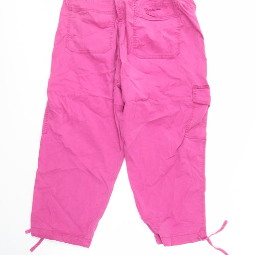 Marks and Spencer Women's Pink Cargo Trousers Size 14