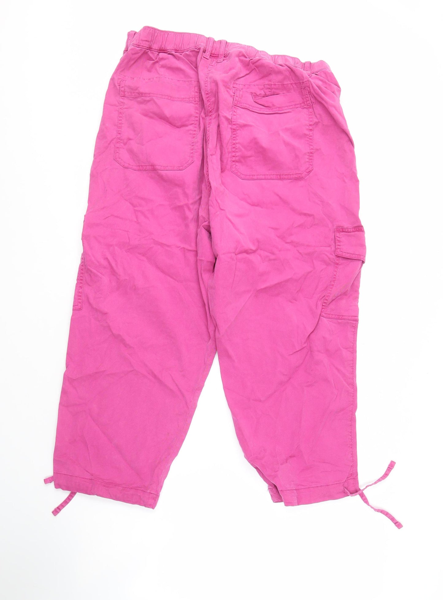Marks and Spencer Women's Pink Cargo Trousers Size 14